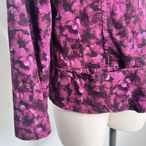 Susan Graver Jacket Floral Zip Size Medium - Picture 6 of 15